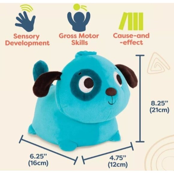 B. Toys Wobble 'n Go Woofer Interactive Animated Plush Toy, Blue Dog - Picture 15 of 16
